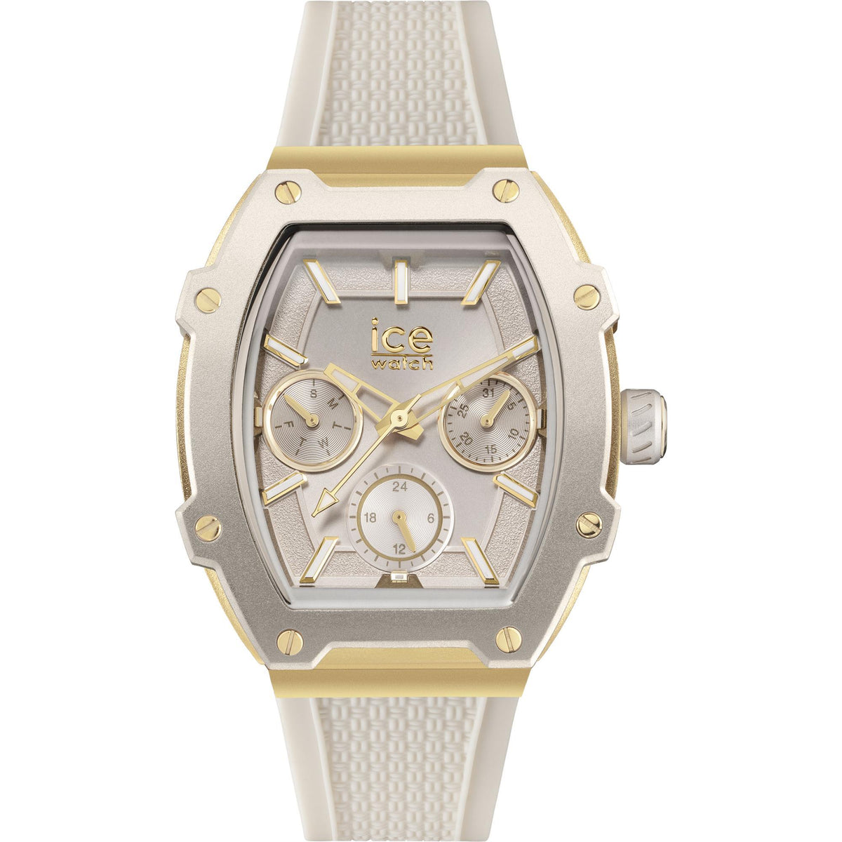 ICE Boliday Almond Skin Beige Dial Silicone Strap Unisex Watch 022869
