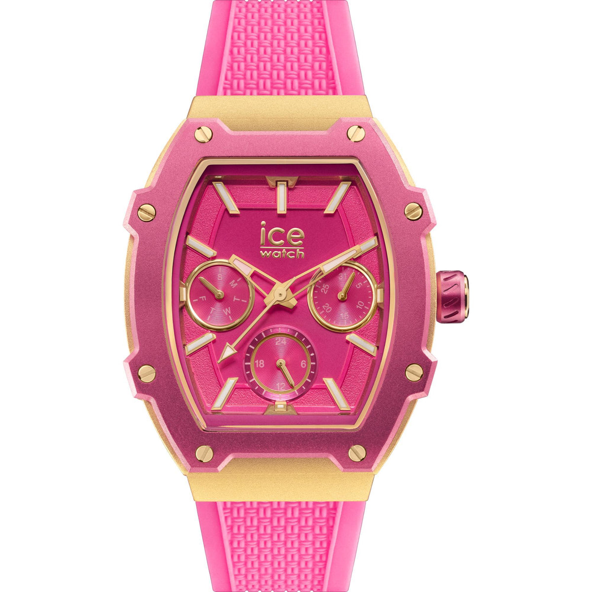 ICE Boliday Quartz Wild Pink Dial Silicone Strap Unisex Watch 023288