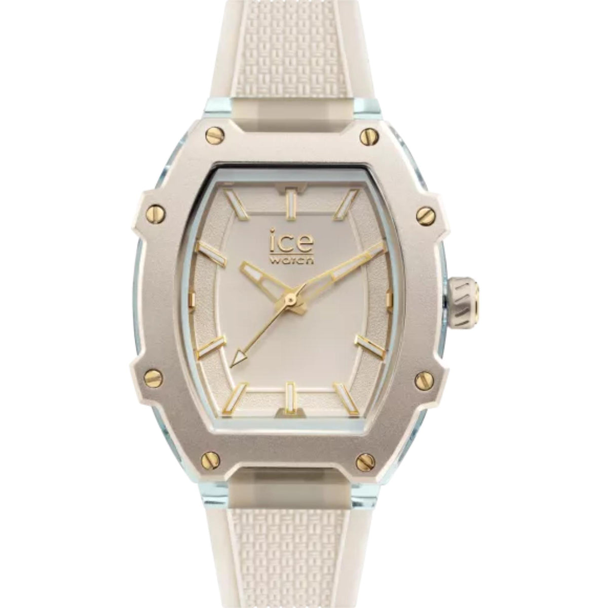ICE Boliday Quartz Almond Skin Beige Dial Silicone Strap Women’s Watch 023321
