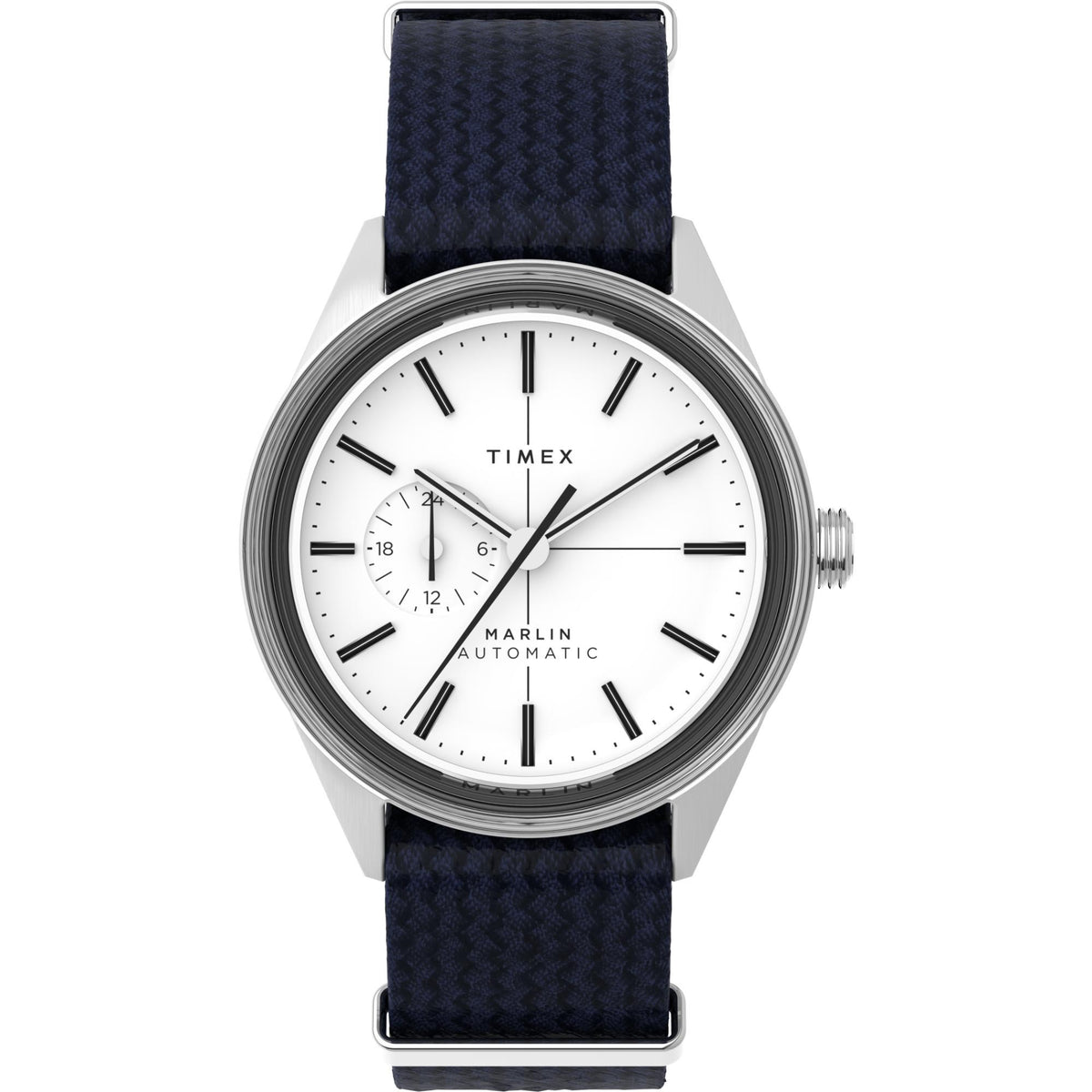 Timex Marlin Jet Automatic White Dial Fabric Strap Men’s Watch TW2V72300