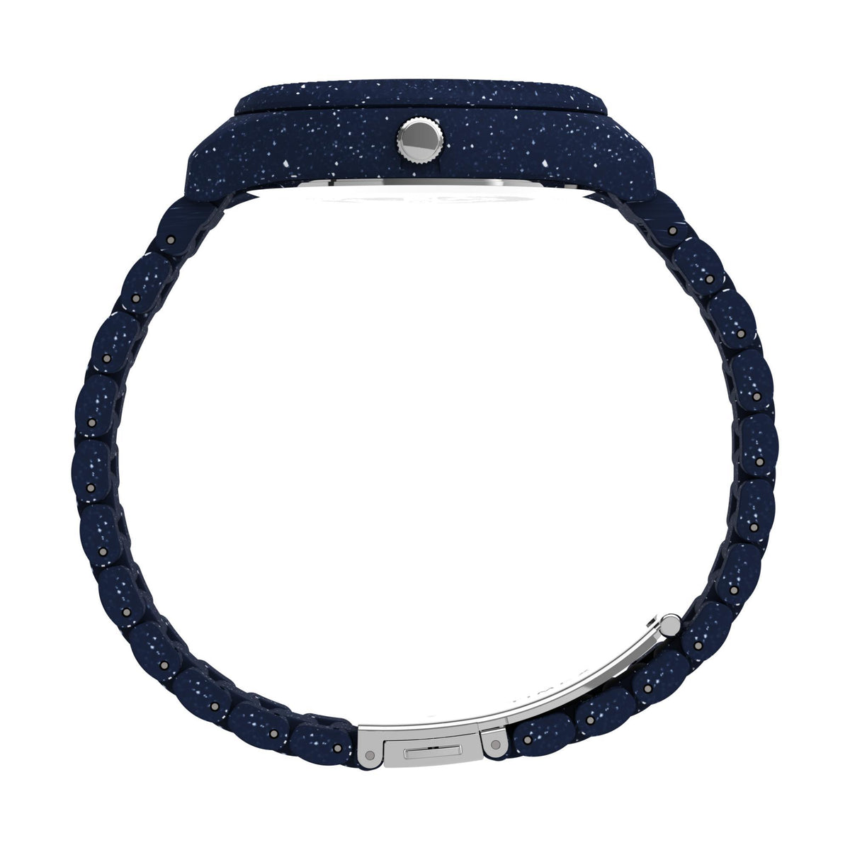 Timex Legacy men’s quartz watch with dark blue speckled resin strap