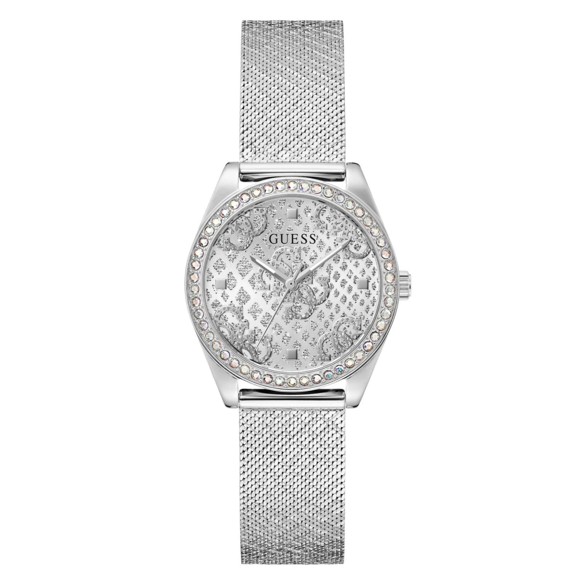 GUESS Quartz Analog Silver Dial Steel Strap Watch GW0748L1