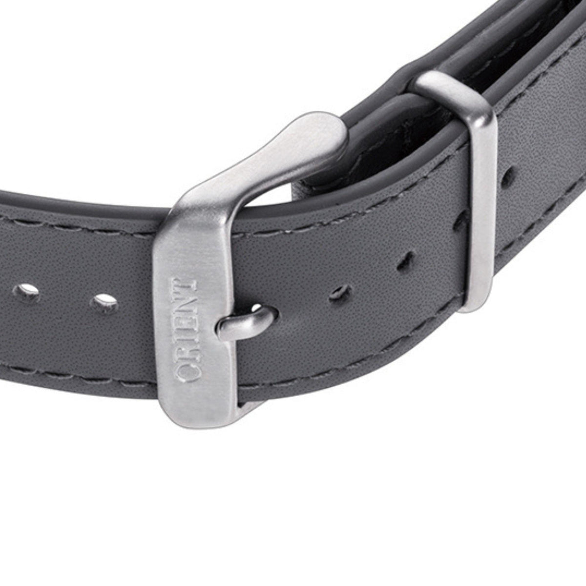 Orient Mako RA-AC0Q07V30B buckle close-up
