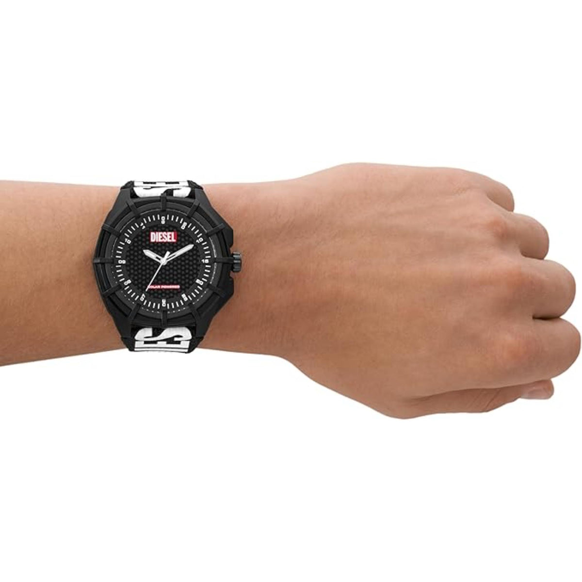 Diesel Framed Solar-Powered Black Dial Men’s Watch DZ4654