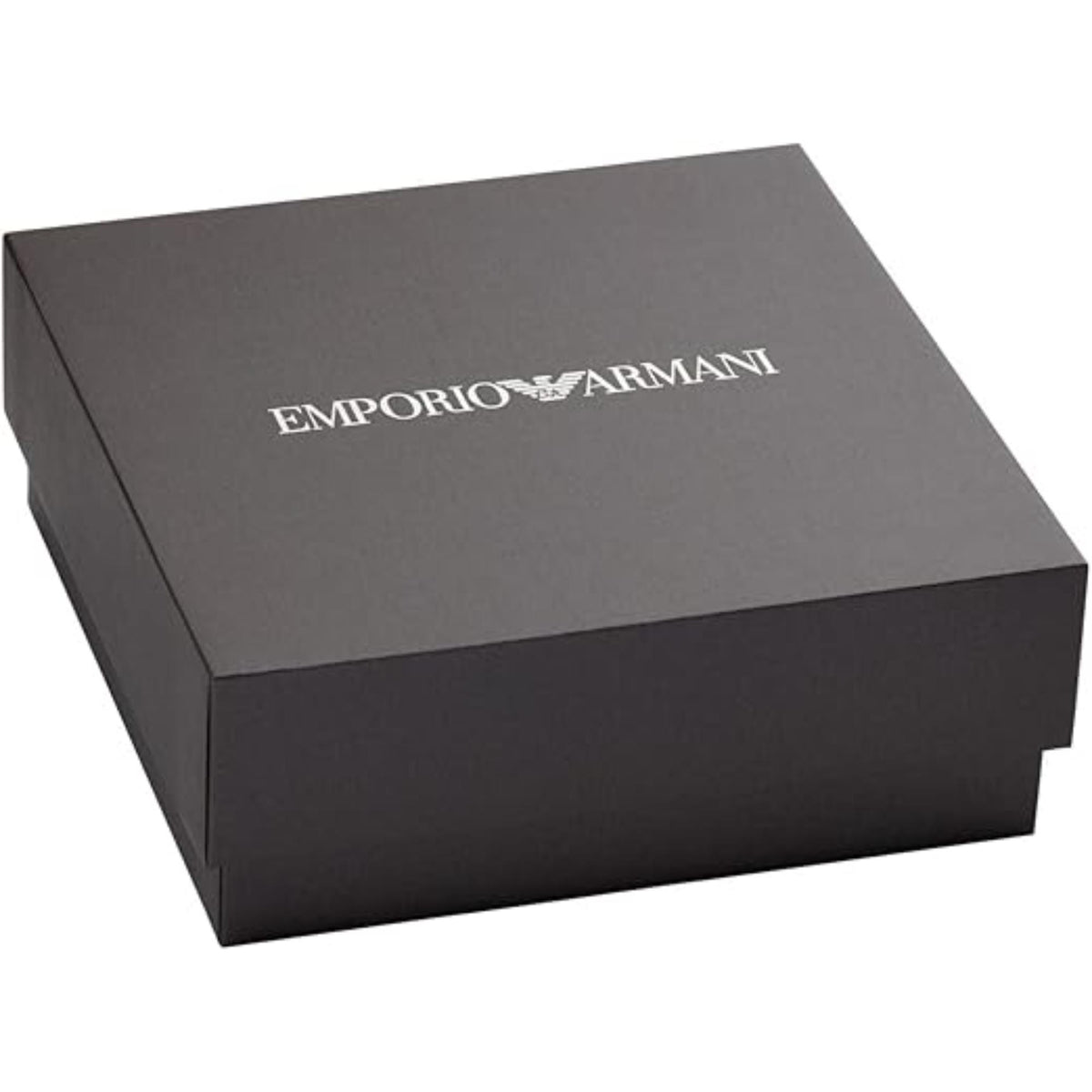 Two-tone stainless steel chain necklace in Emporio Armani branded dark gift box