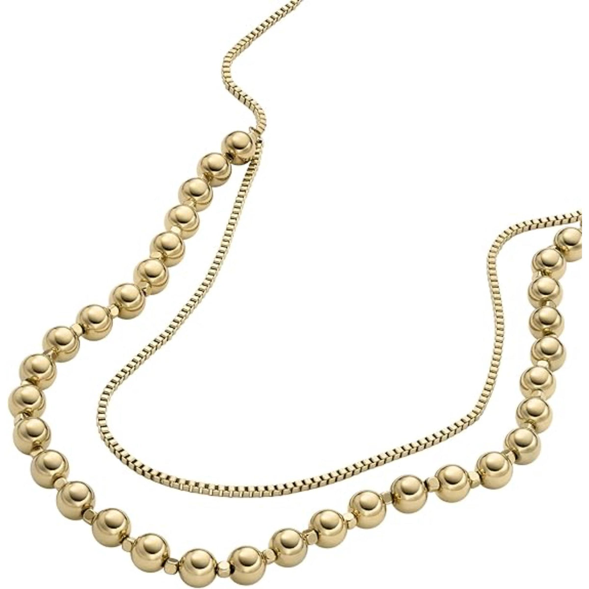 Fossil All Stacked Up Gold-Tone Women's Necklace JA7248710