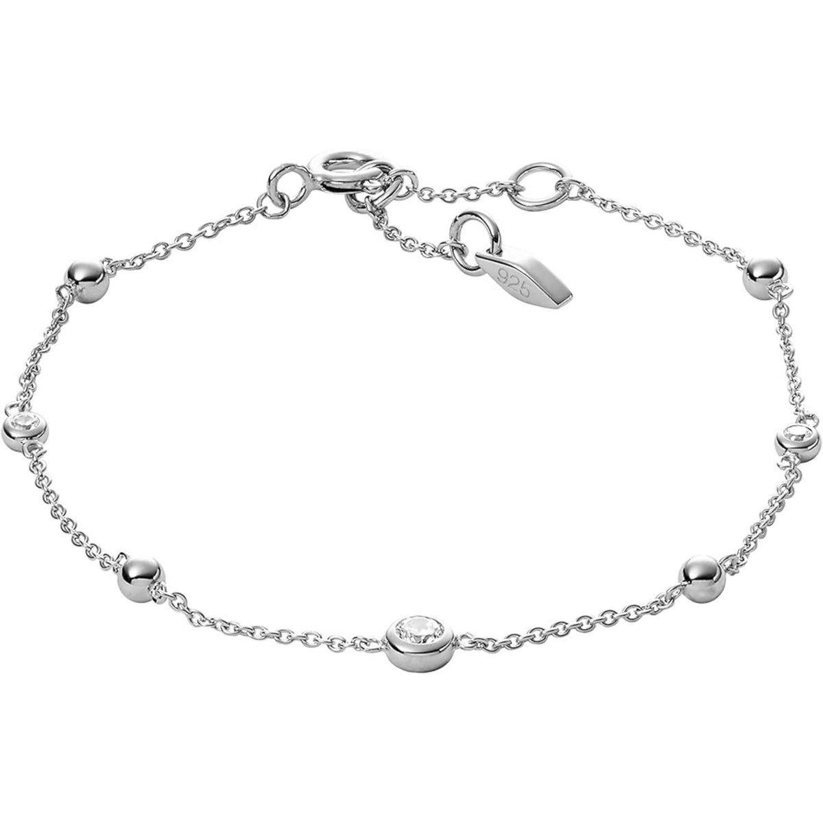 Fossil Sterling Glitz Sterling Silver Women's Bracelet JFS00452040