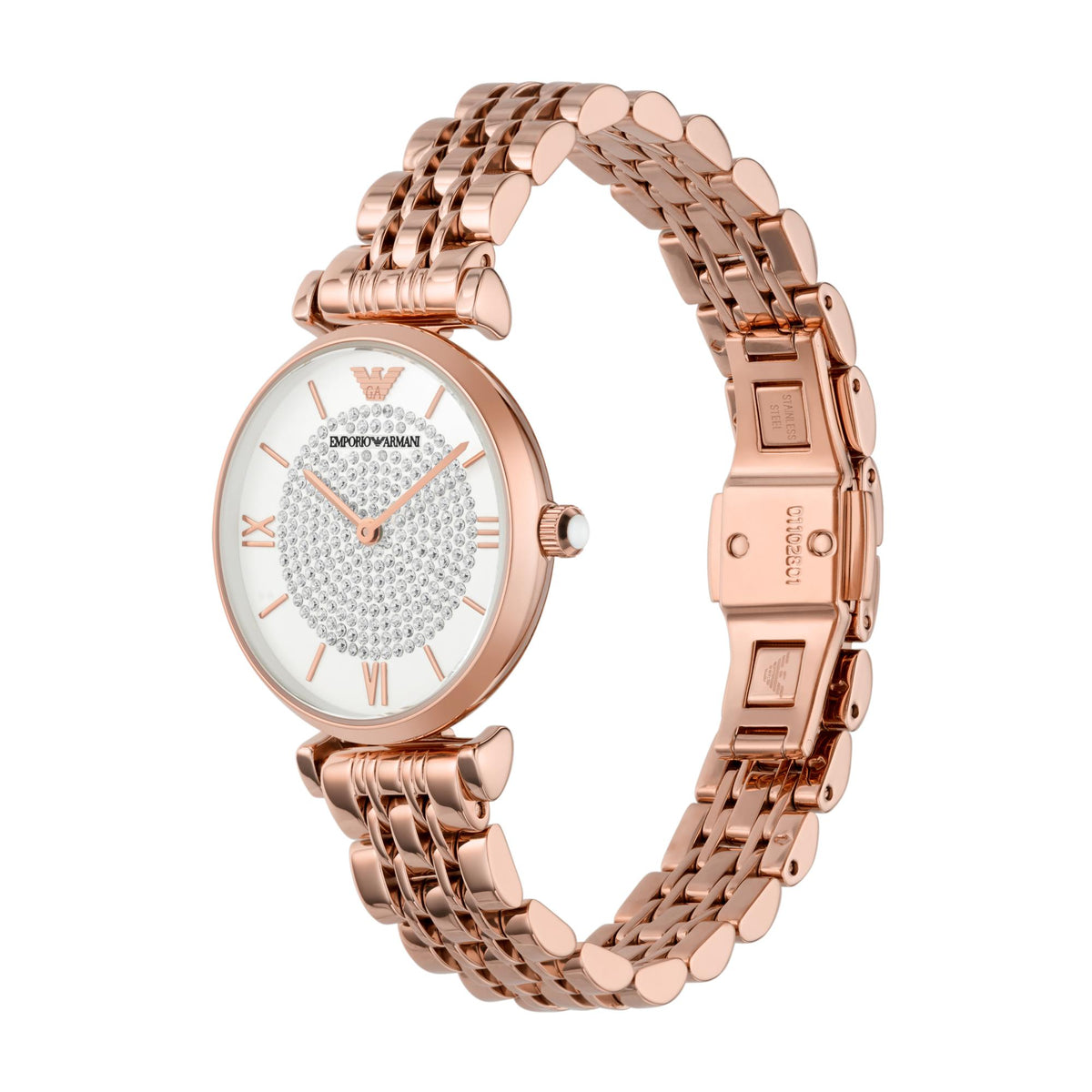 Emporio Armani Two-Hand White Dial Ladies Watch AR11244
