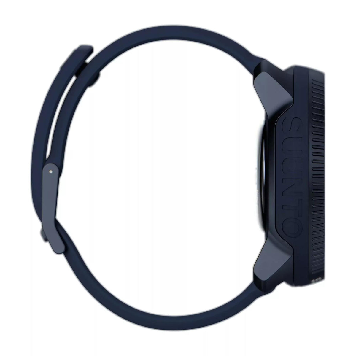 Side profile of Suunto SS050930000 Race Midnight watch showcasing watch thickness