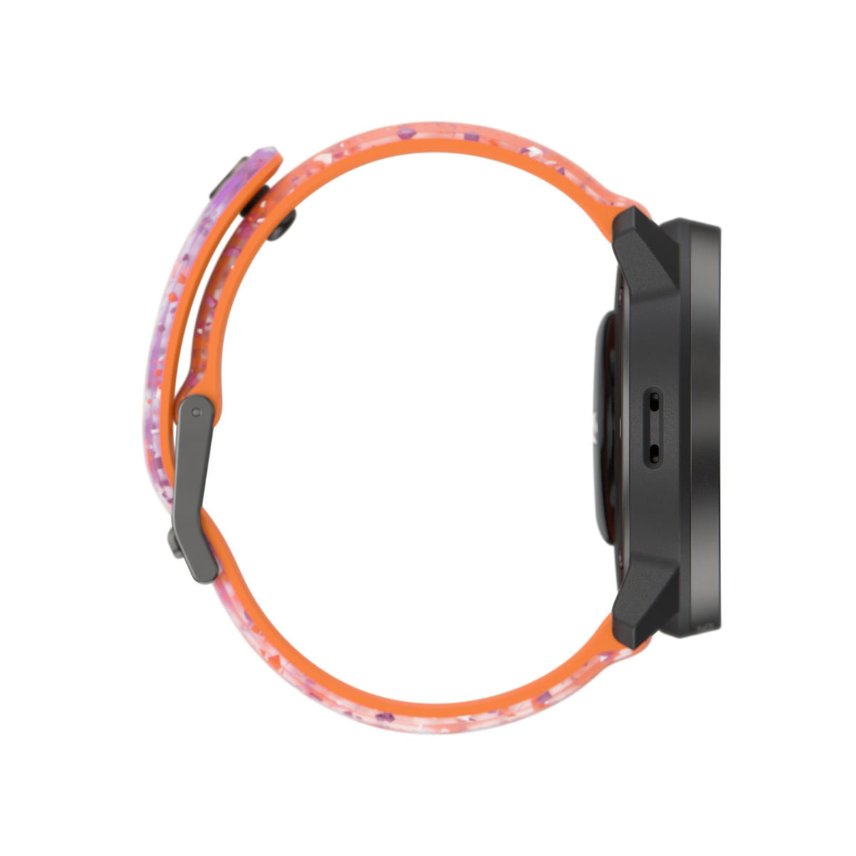 Side-profile view from the left, showing the clean, sleek edge of the Suunto SS051016000 Race S digital smart fitness watch bezel