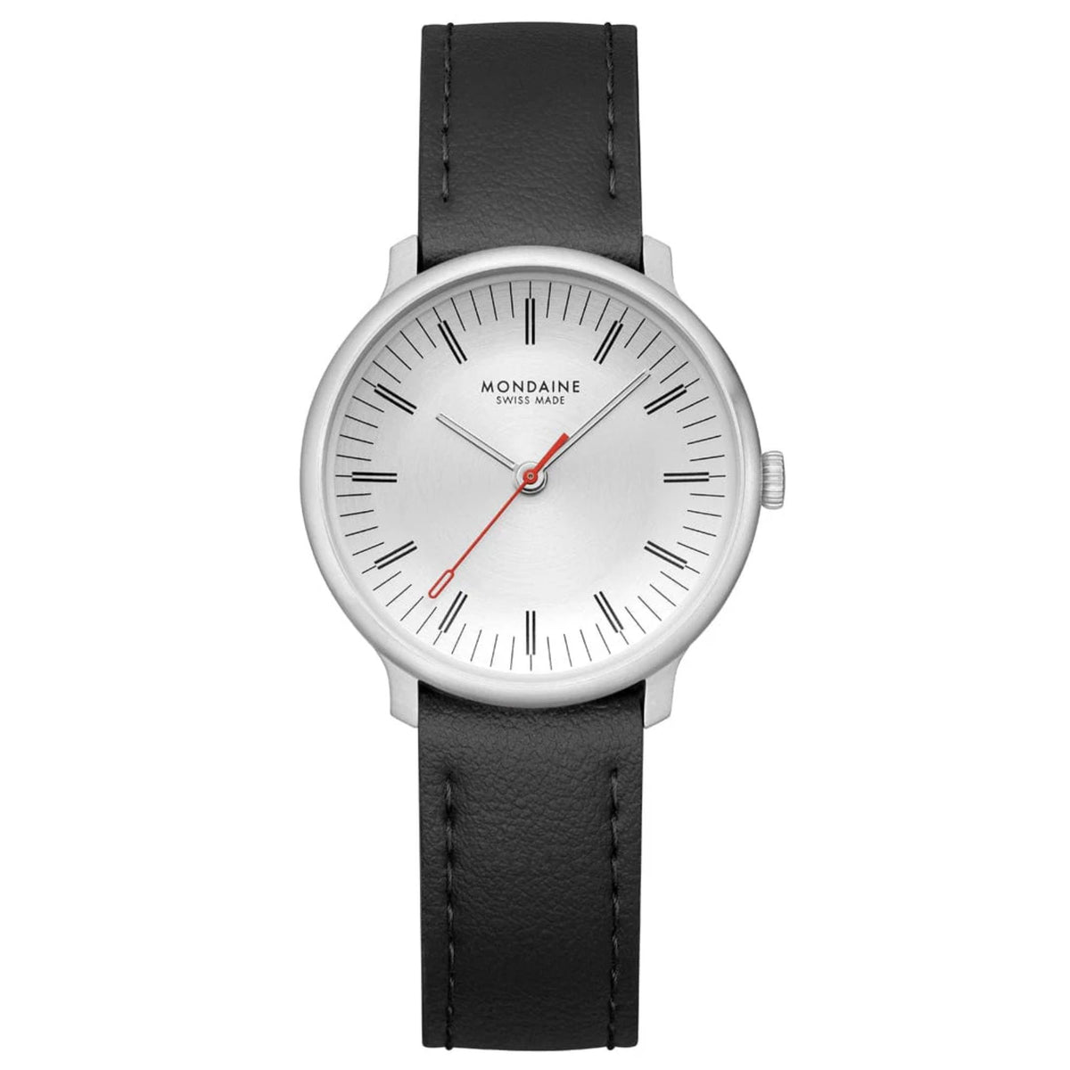 Mondaine Doppio MLE.33110.LBV off-white dial front view