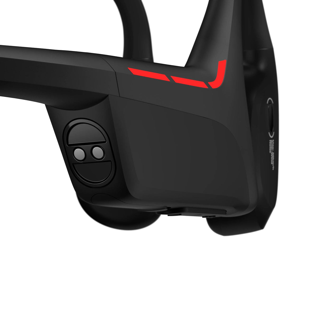 Suunto Wing 2 Black SS051259000 close-up view highlighting charging pins and side control module