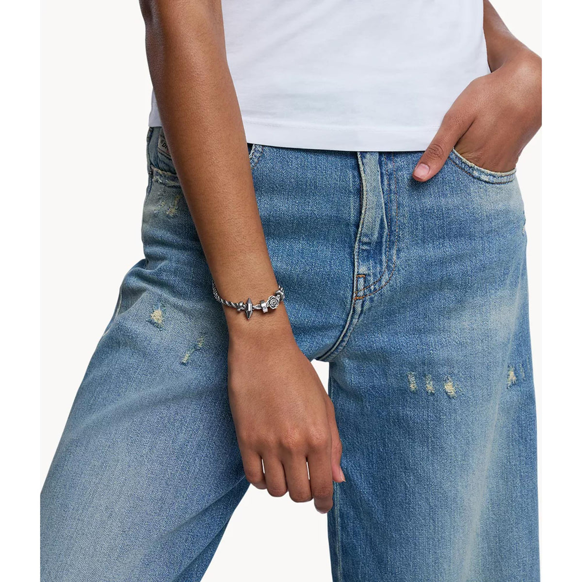 Diesel Stainless Steel Charm Unisex Bracelet DX1622040