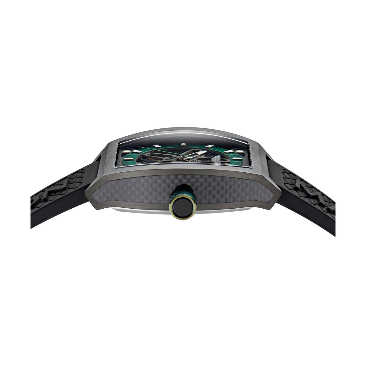 Aston Martin Automatic Green Dial Black Silicone Strap Men's Watch MTRT1F502