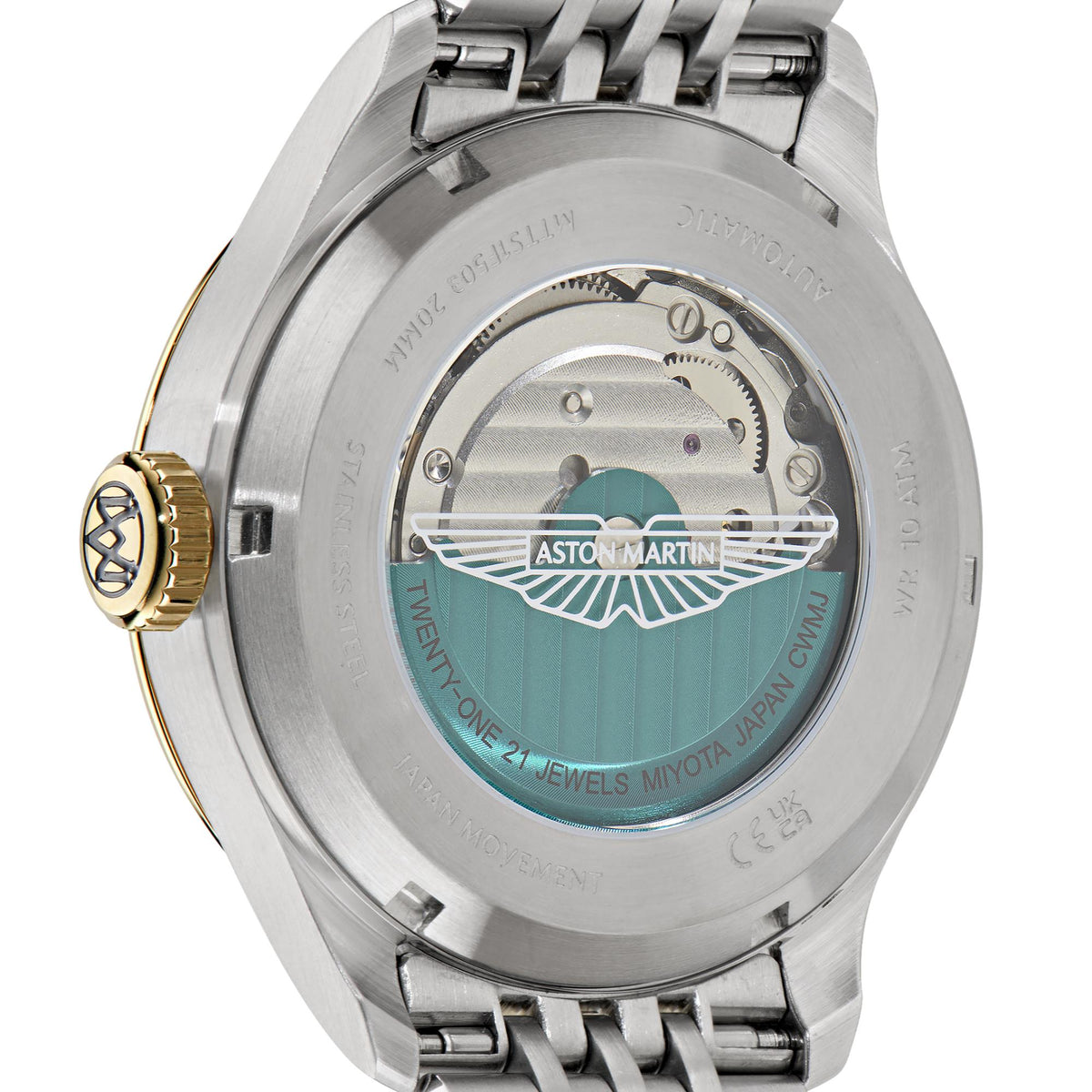 Aston Martin Automatic Silver Dial Two Tone RSST Bracelet Men's Watch MTTS1F503