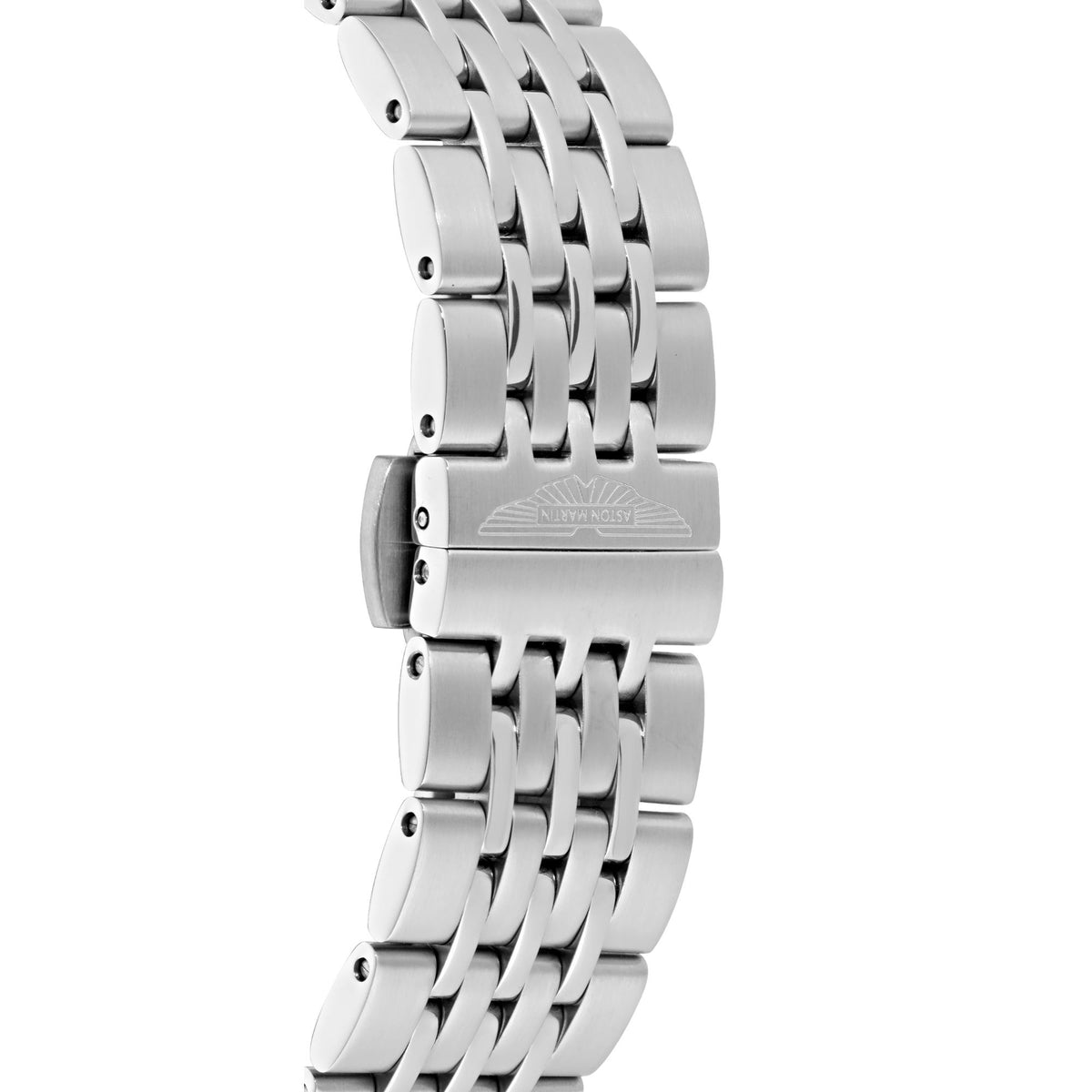 Aston Martin MTTS1F504 stainless steel multi-link bracelet close up view