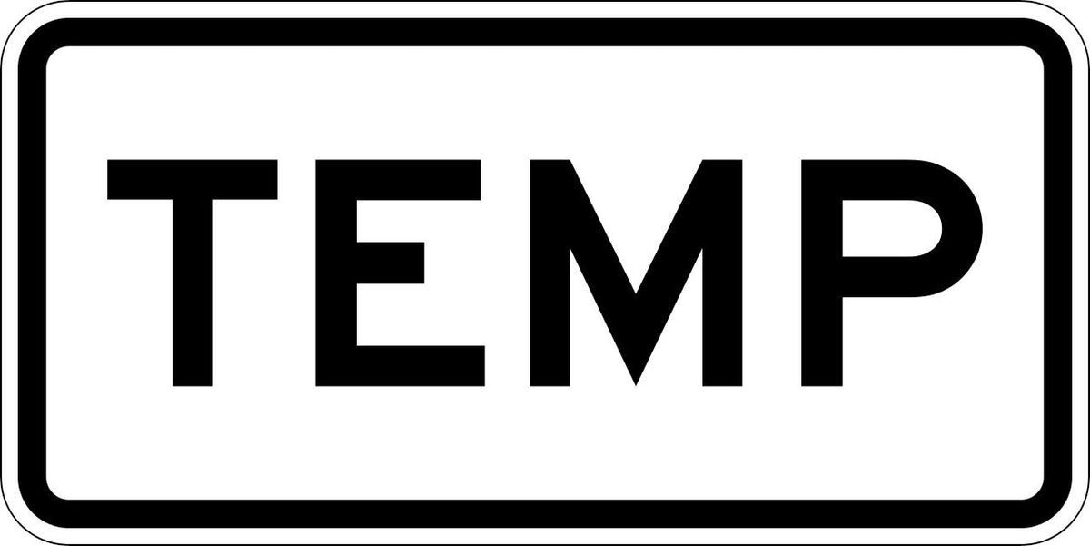 TEMP logo on a black rectangle with white letters