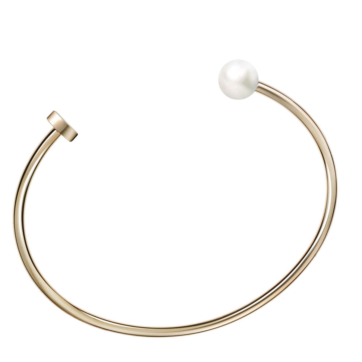 Gold-tone PVD bracelet featuring round ball ends on open bangle