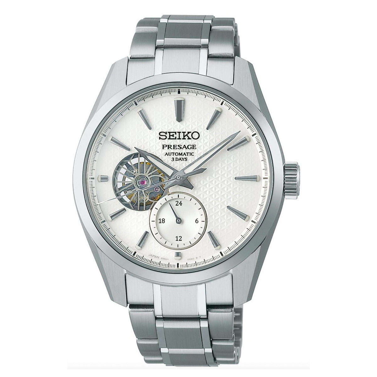 Seiko Presage SPB415J1 white dial front studio view