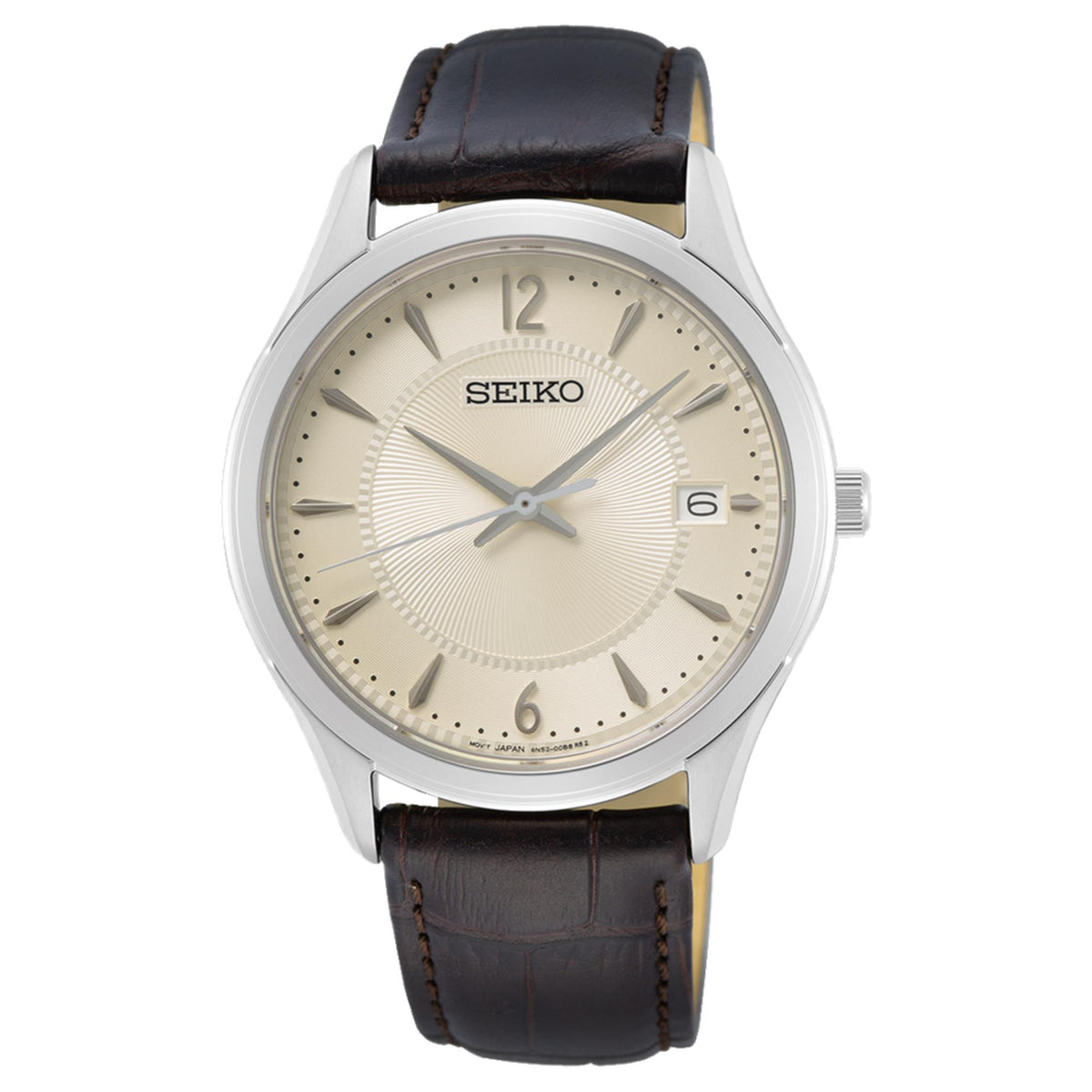 Seiko Essentials ivory dial quartz watch SUR421P1