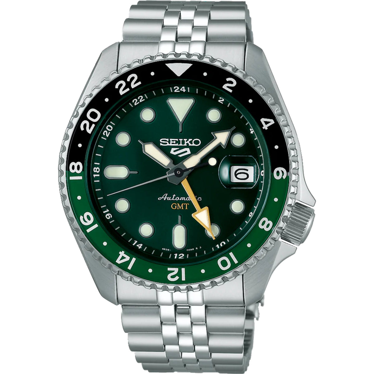 Seiko 5 Sports SSK035K1 green dial front view