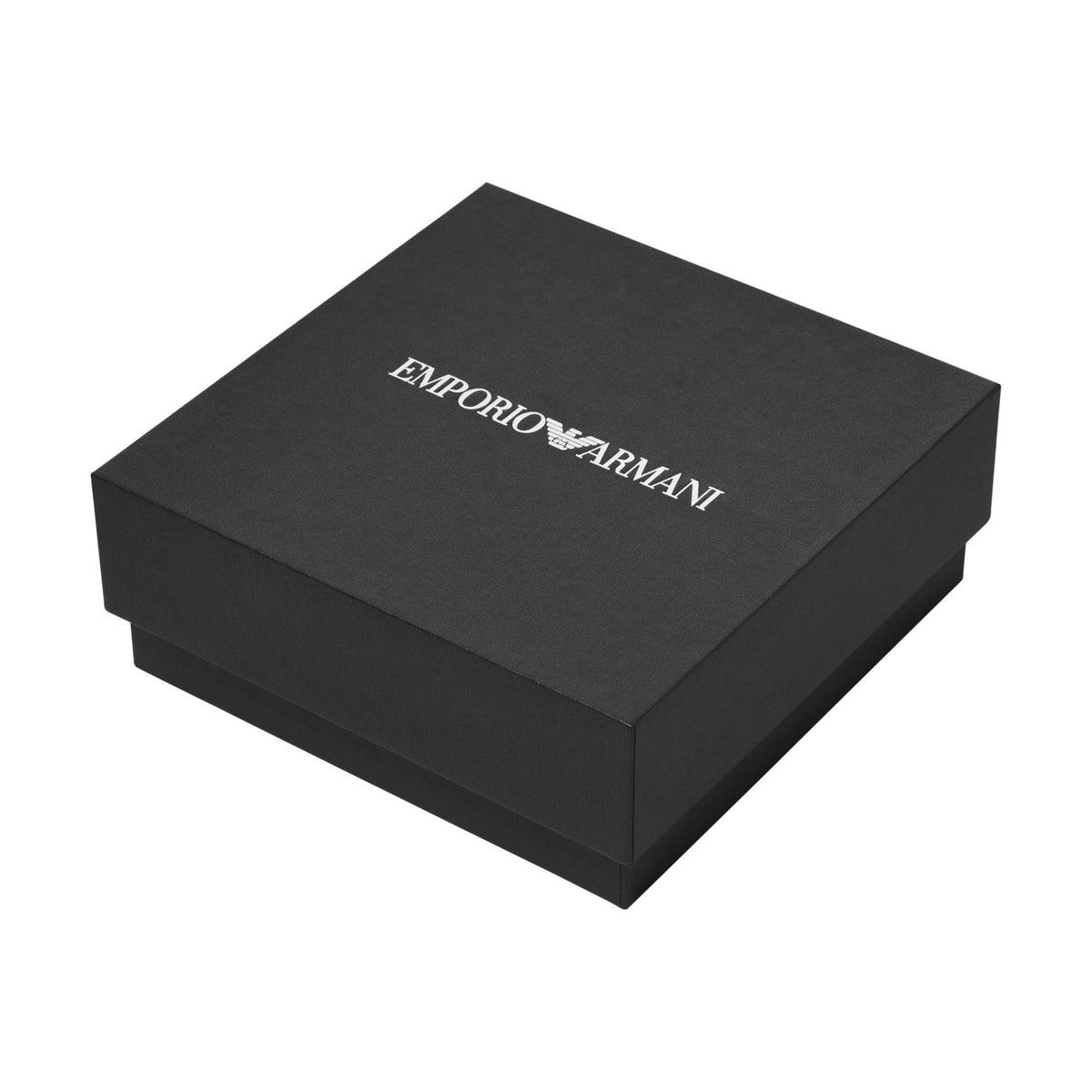 Emporio Armani black jewelry gift box with white logo print