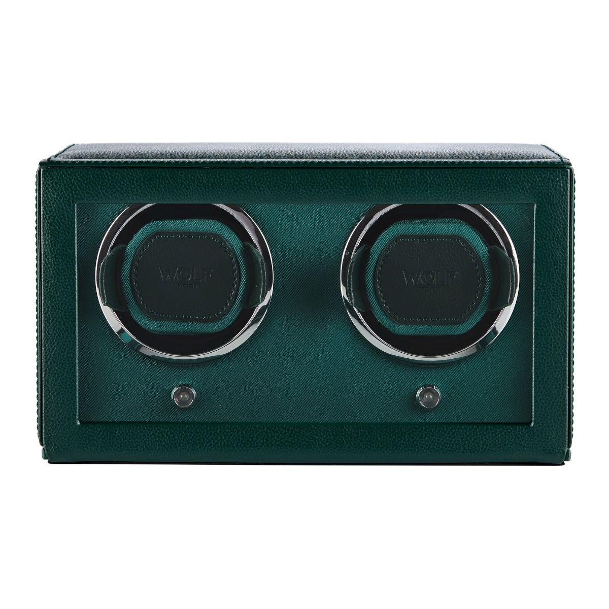 WOLF Cub Double Green Watch Winder with Cover 461241