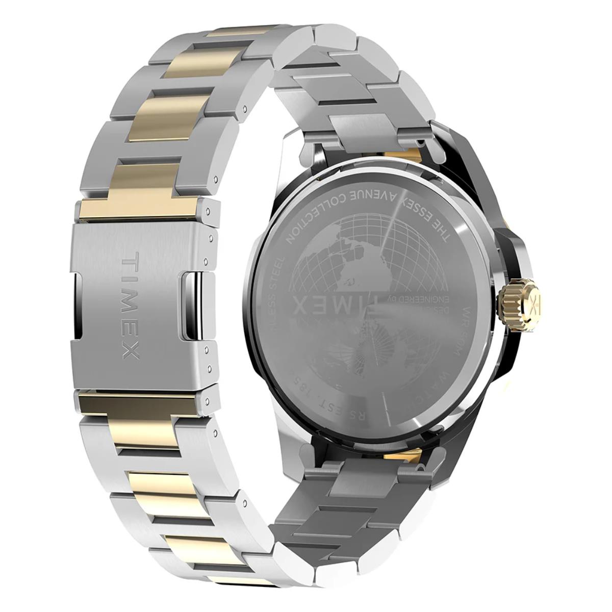 Timex Essex Avenue Quartz Black Dial Steel Strap Men's Watch TW2Y35300