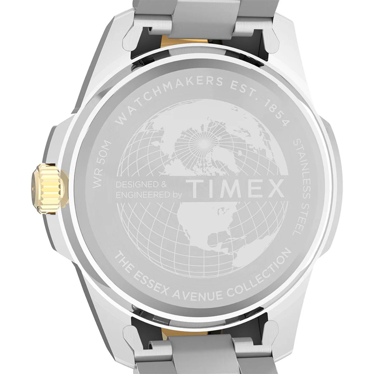 Timex Essex Avenue Quartz Black Dial Steel Strap Men's Watch TW2Y35300