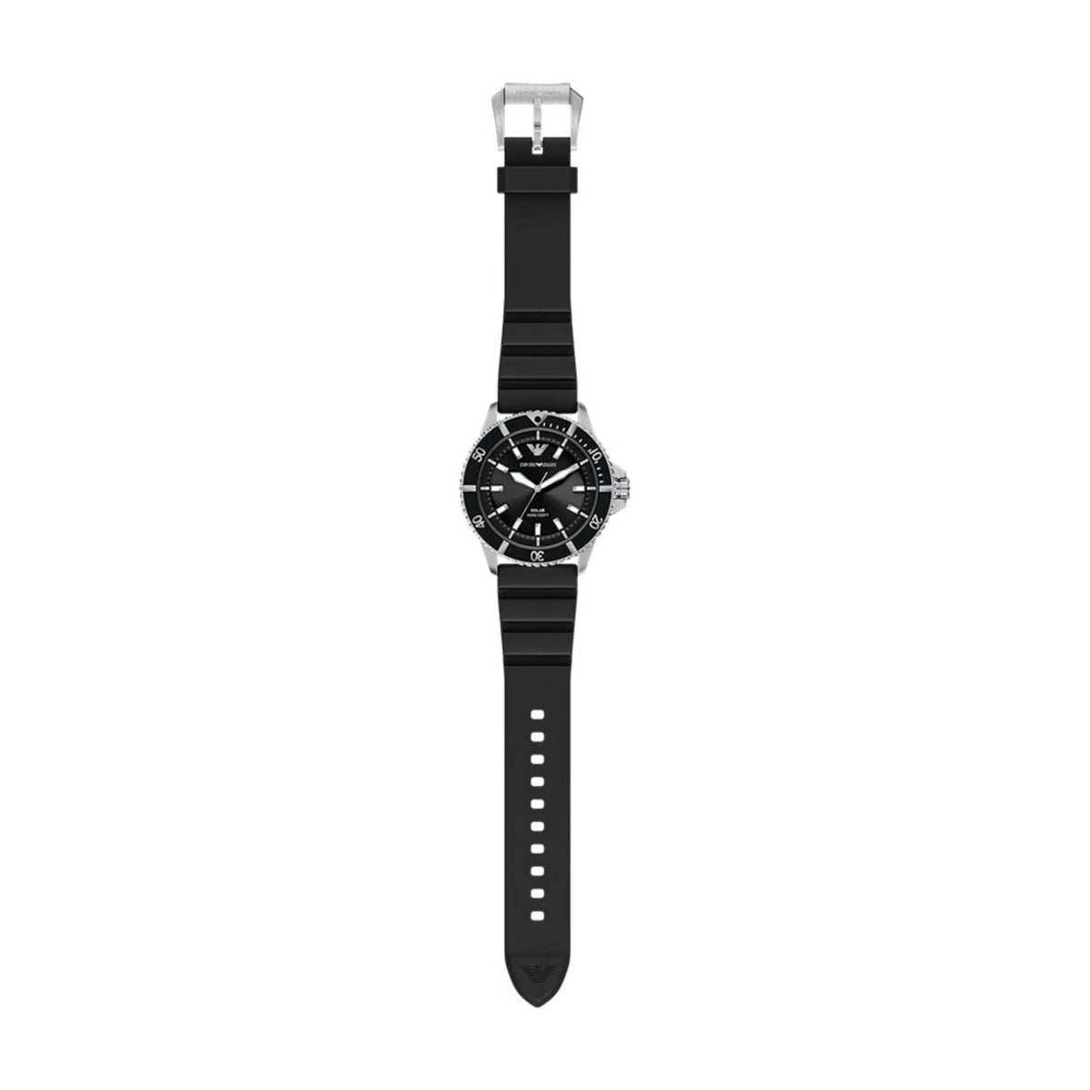 Emporio Armani World Explorer AR11788 full length top view with open strap