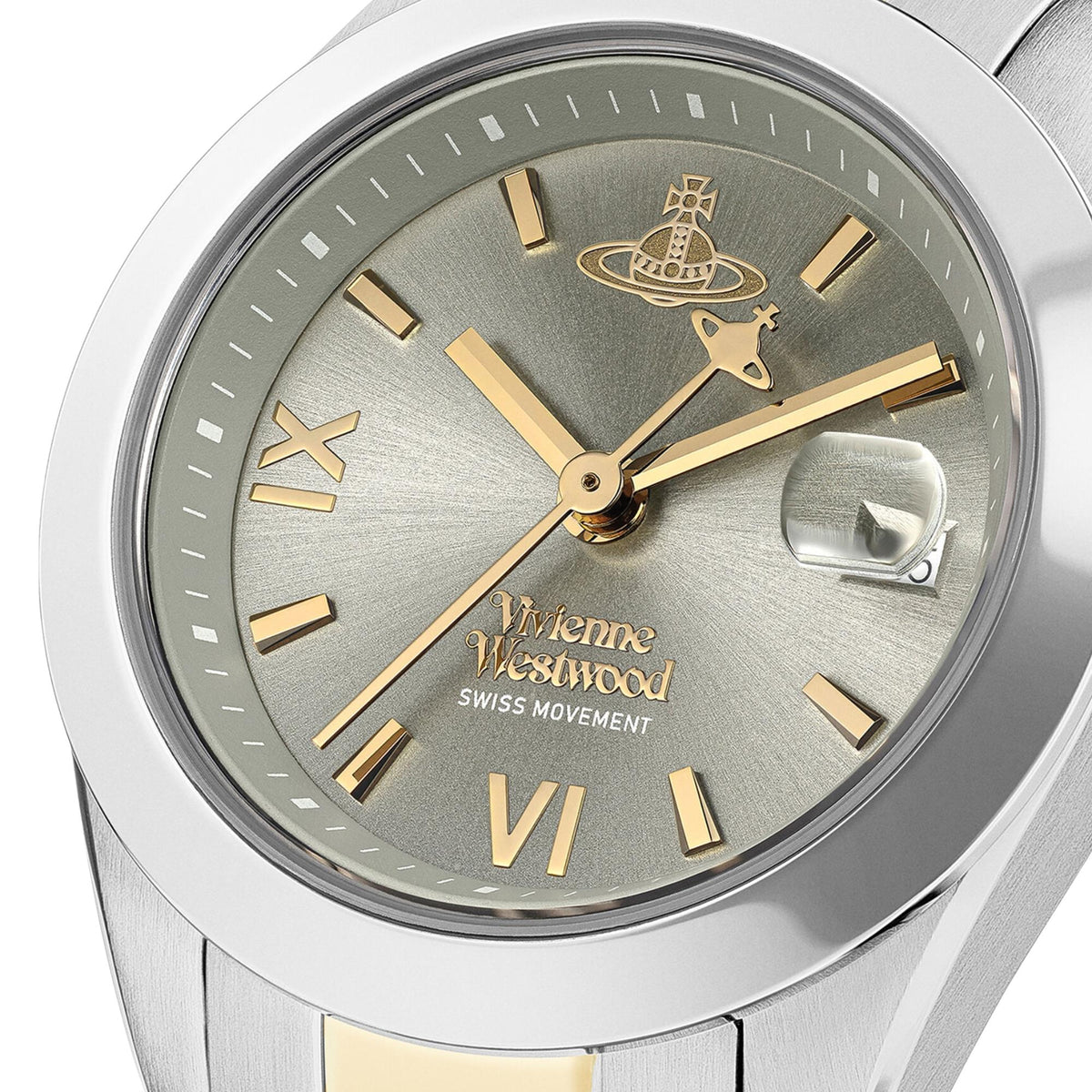 Vivienne Westwood Fenchurch VV292GYSG grey dial close up