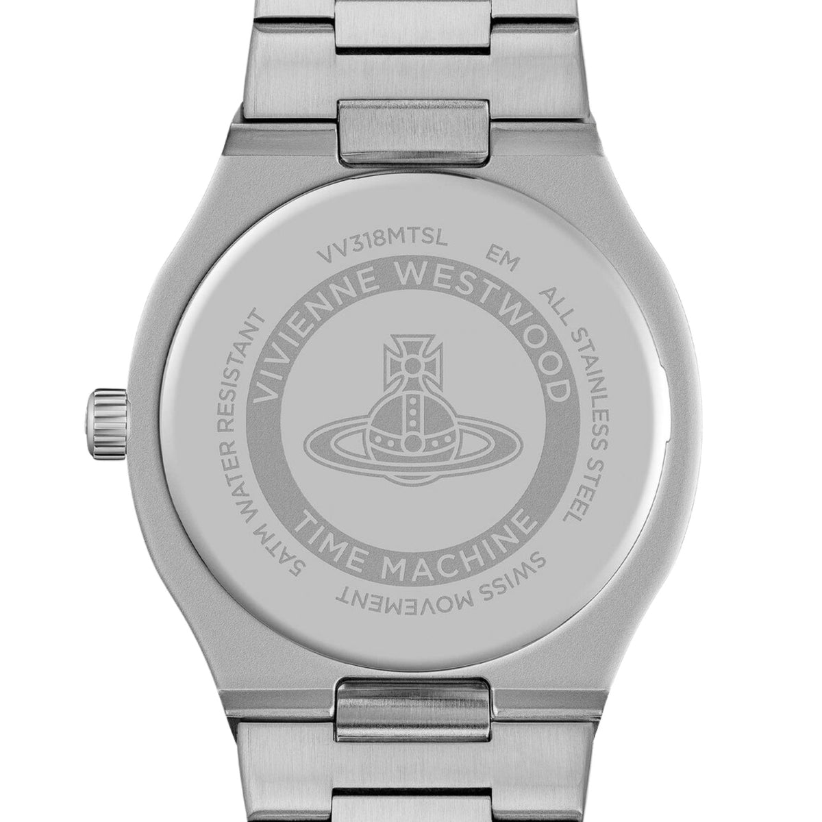 Vivienne Westwood Merton VV318MTSL back case featuring engraved brand logo and product details