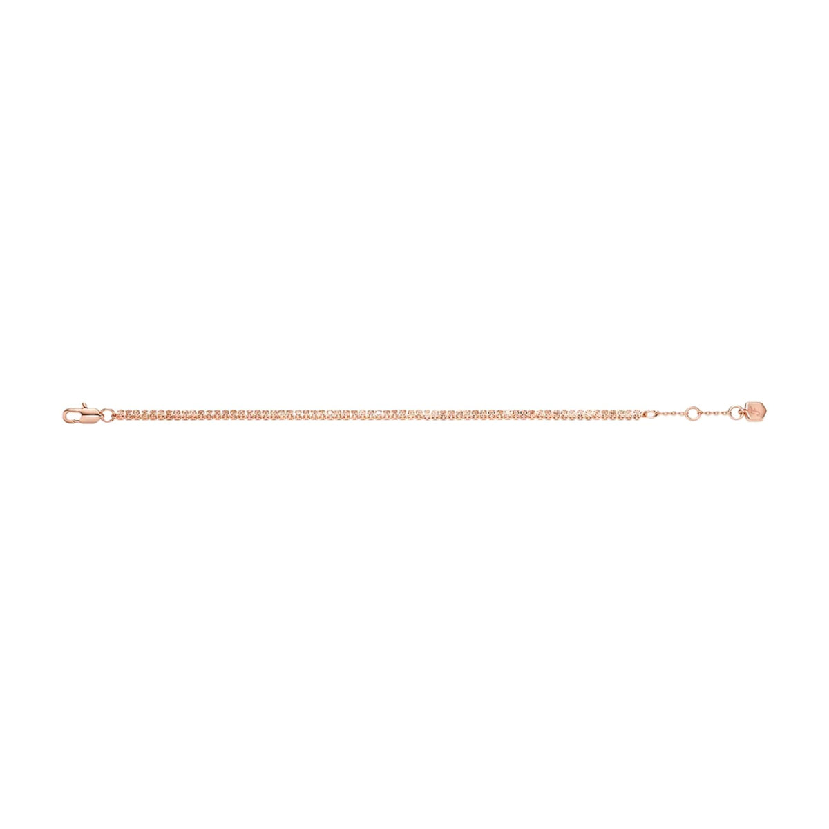 Fossil Ellis Pavé Glitz rose gold-tone brass tennis chain bracelet