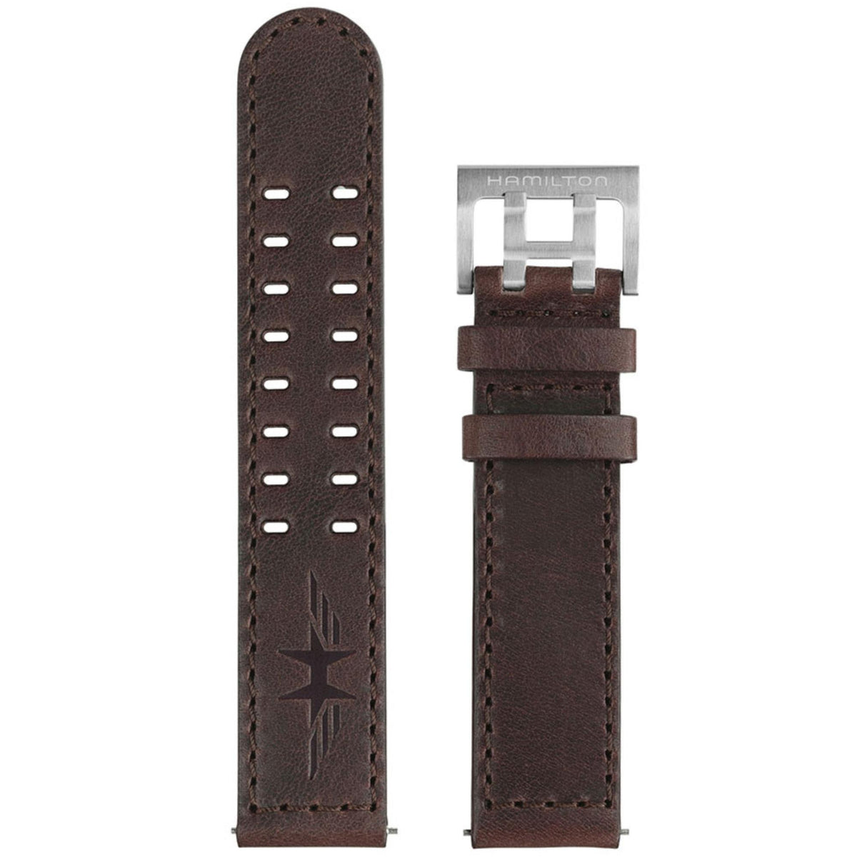 Hamilton Khaki Aviation 20mm Brown Leather Strap H690000182