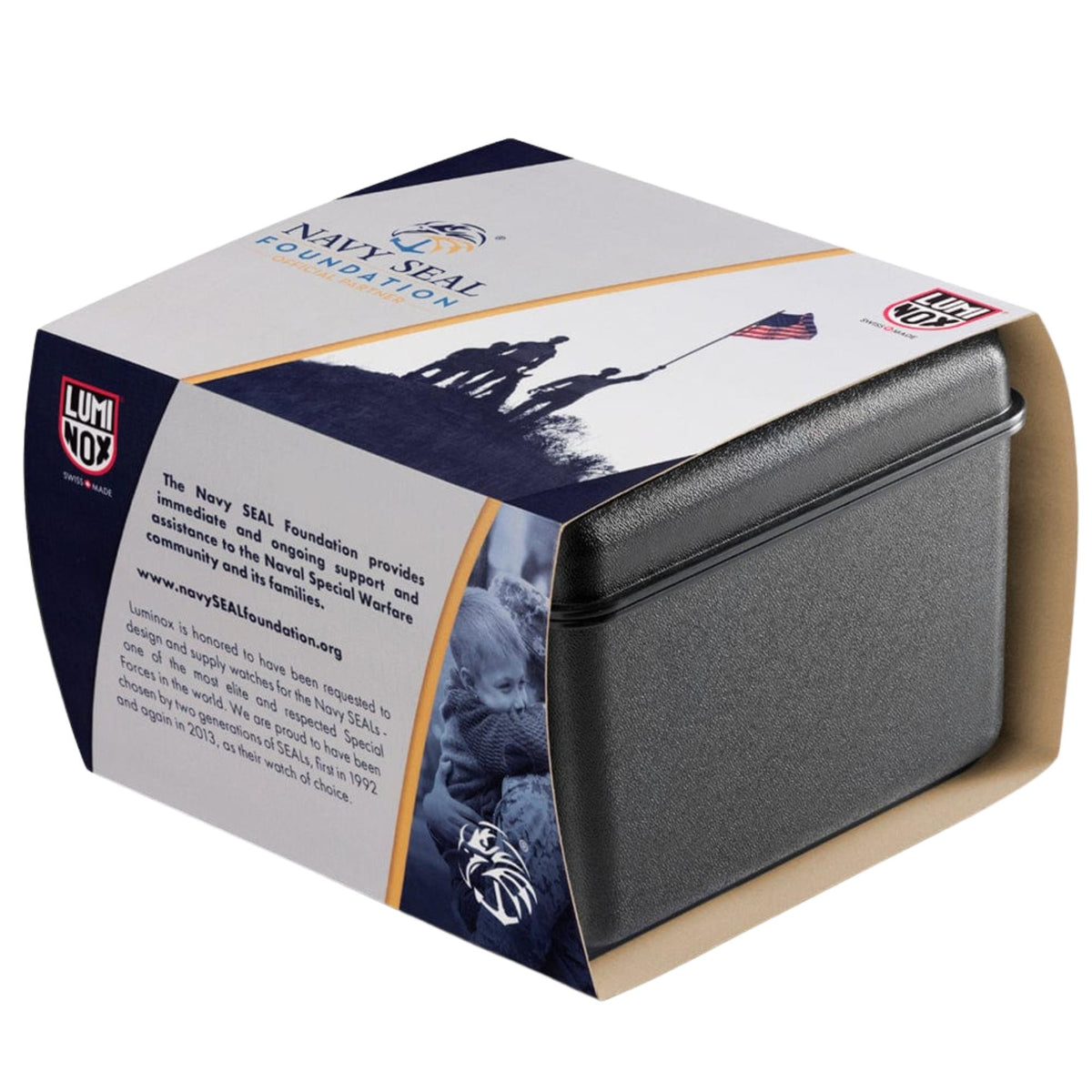 Official Navy SEAL Foundation branded presentation box and sleeve for Luminox Navy SEAL Foundation XS.3251.CB.NSF.2 watch