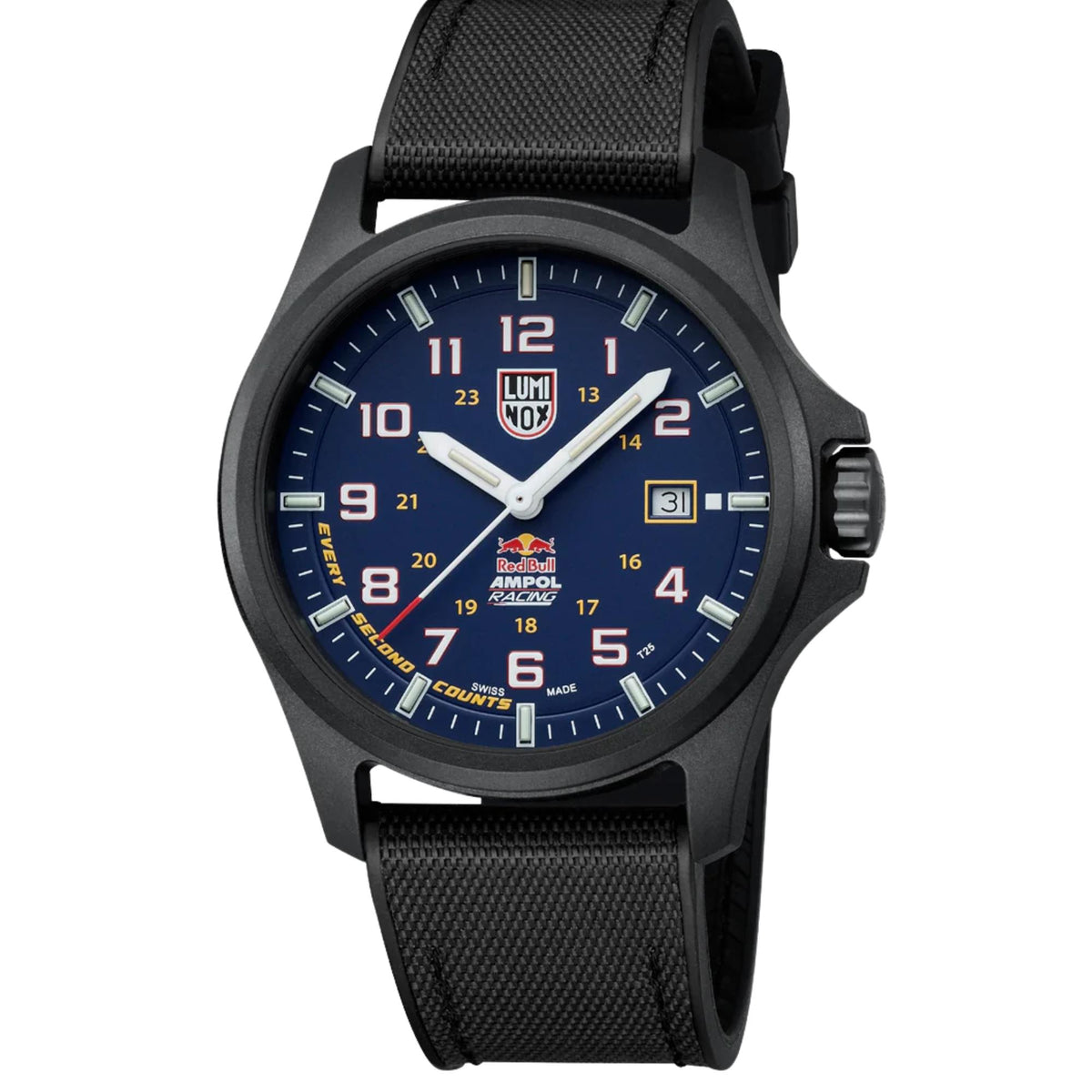 Luminox Atacama Field XL.1970.ARB.N blue dial quartz mens watch with black CARBONOX case