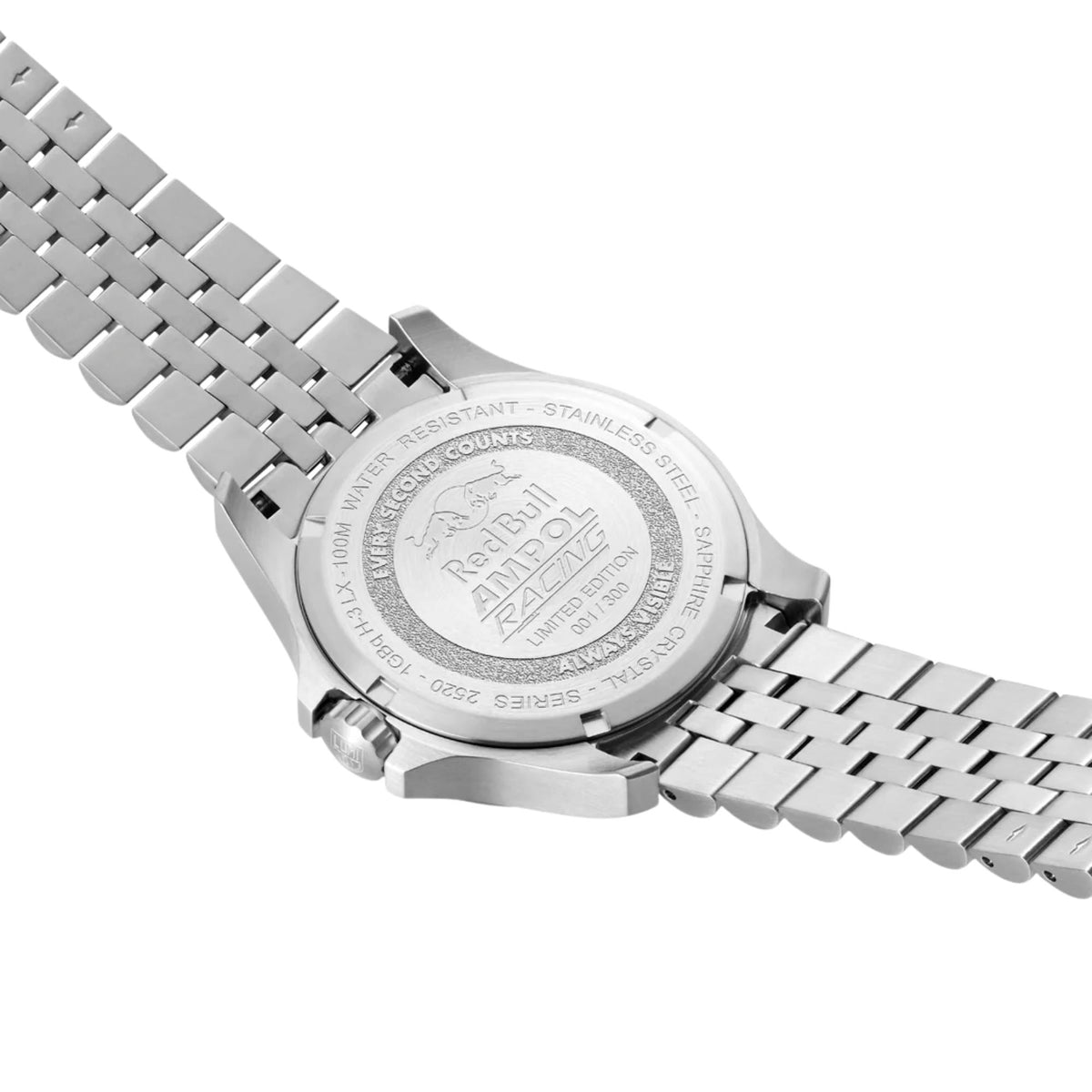 Engraved stainless steel case back of Luminox Atacama Field XL.2523.ARB.N, highlighting the limited edition serial number