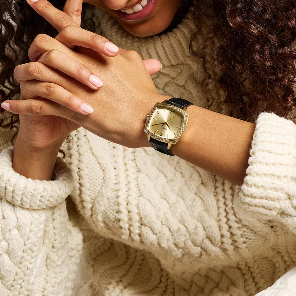 Fossil Machine x Nick Jonas LE1214 lifestyle view on a womans wrist