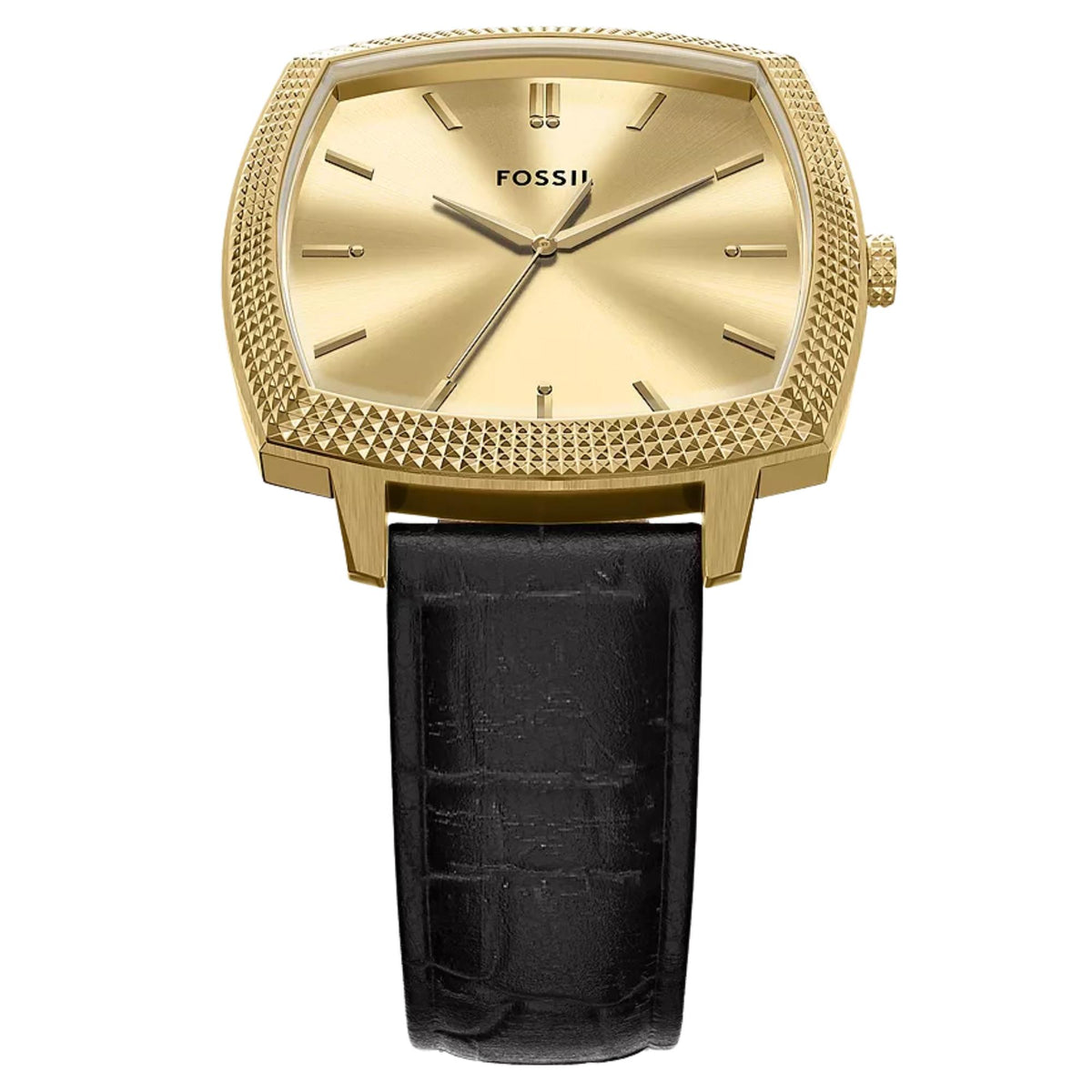 Fossil Machine x Nick Jonas LE1214 gold textured bezel close up