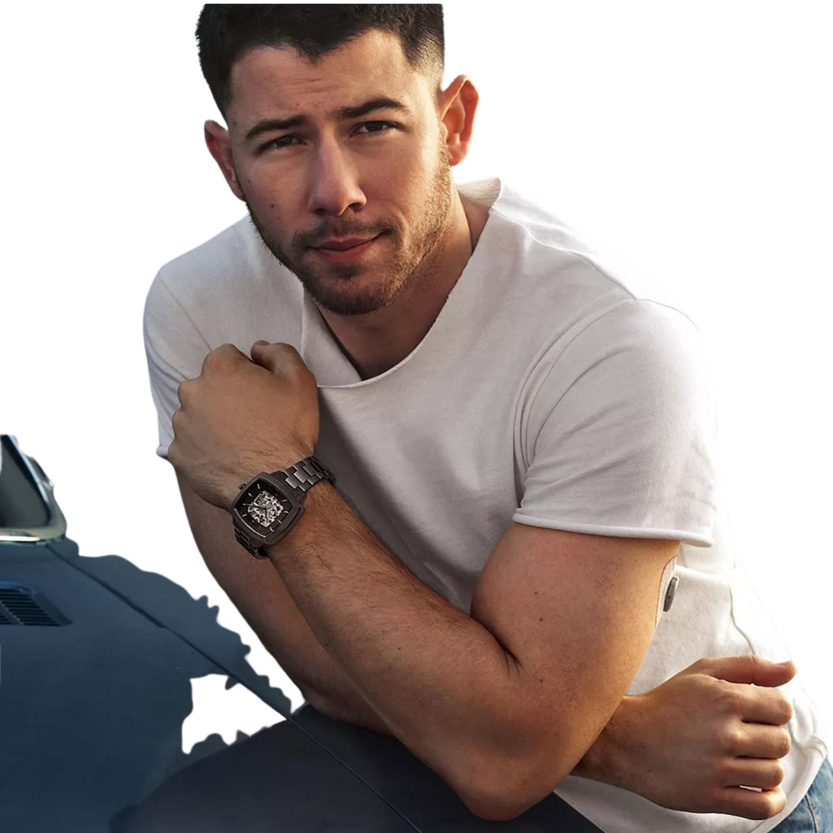 Fossil Machine x Nick Jonas LE1219 worn by Nick Jonas lifestyle view