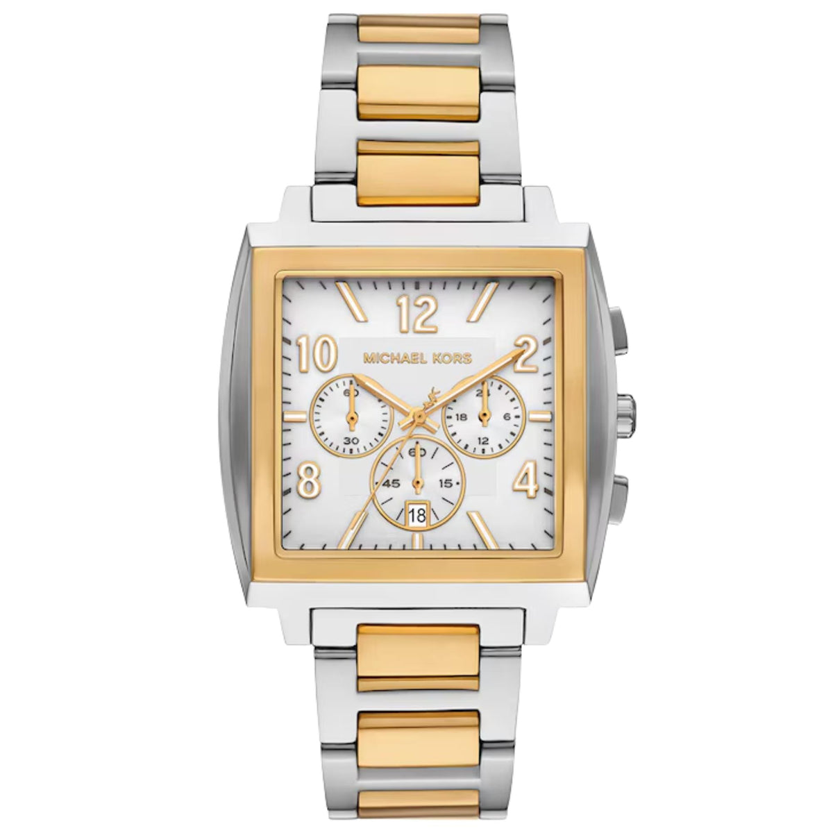 Michael Kors Rhys 40mm MK9240 white dial chronograph front view