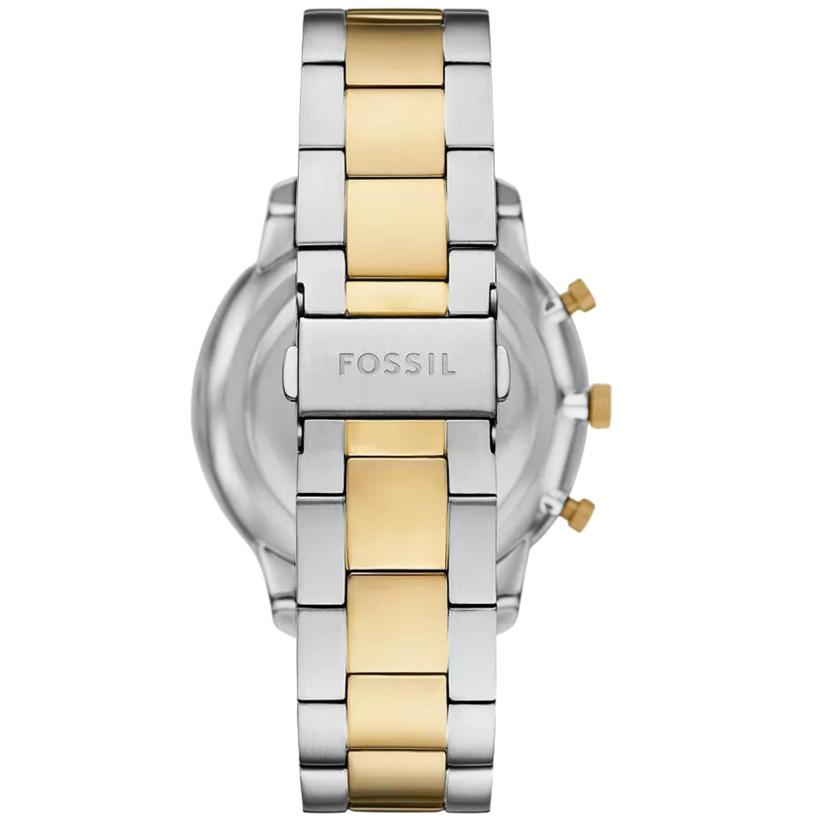 Fossil Neutra 44mm Chronograph FS6112 stainless steel clasp detail with engraved Fossil logo