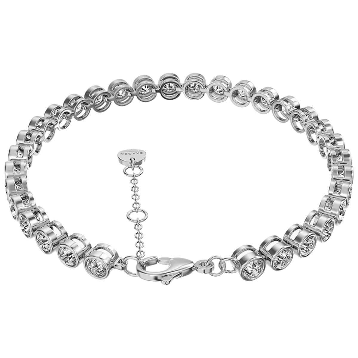 Skagen Moderne Glitz 170mm Silver Chain Ladies Bracelet SKJ5020040
