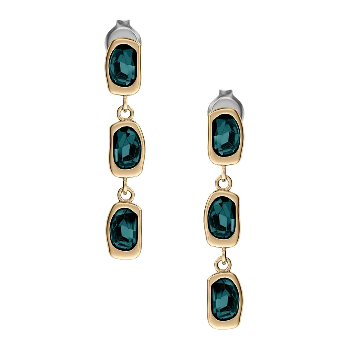 Skagen Sofie Sea Glass 5.3mm Gold Ladies Drop Earrings SKJ1915710