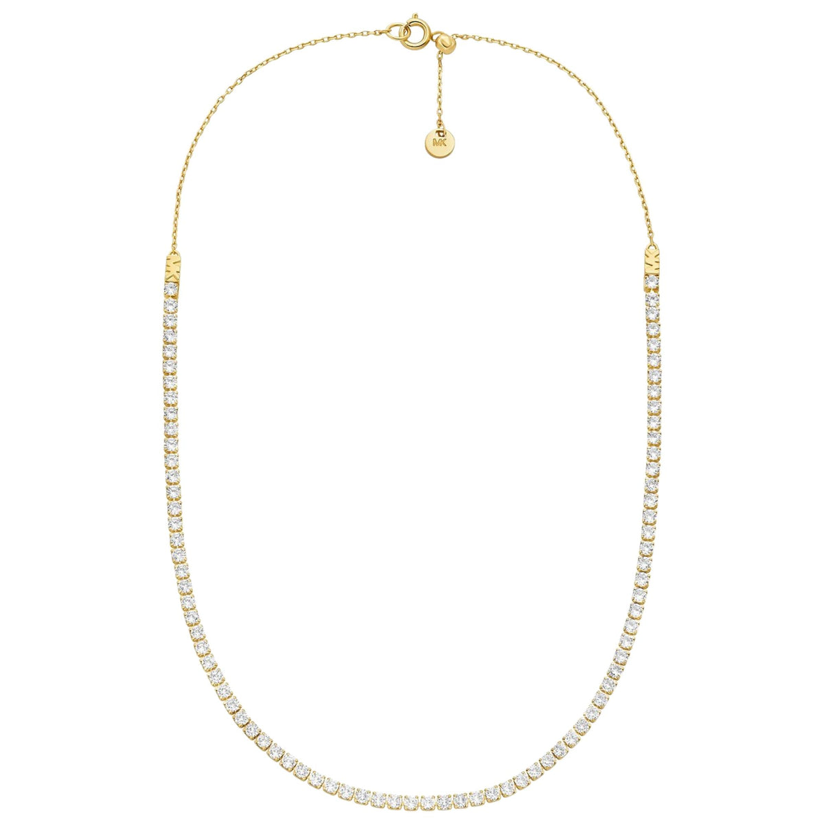 Michael Kors MK Logo 420mm Gold Pavé Ladies Tennis Necklace MKJ8649710