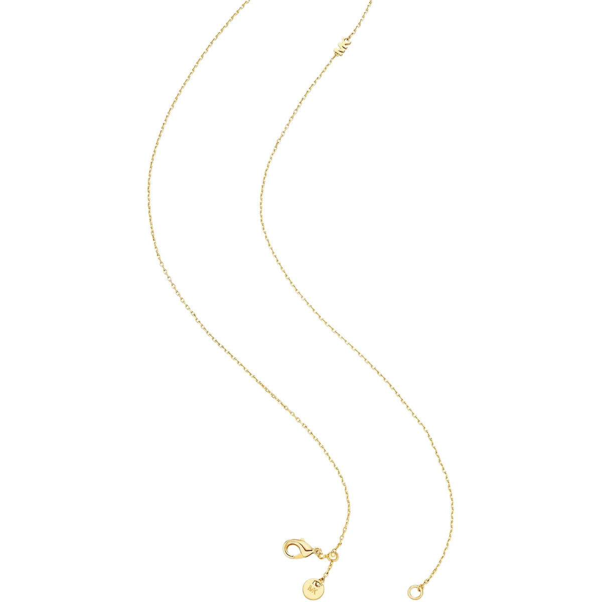 Michael Kors MK Logo 507mm Gold Round Stone Pendant Ladies Necklace MKJ8659710