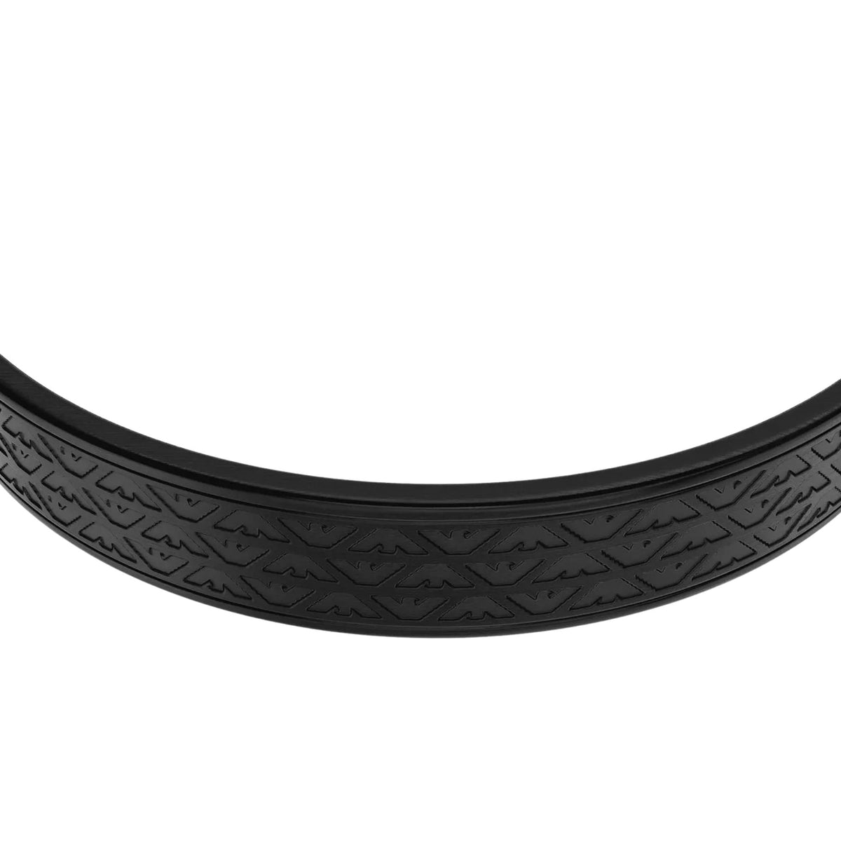 Emporio Armani Eagle Logo 185mm Black Steel Mens Cuff Bracelet EGS3383001