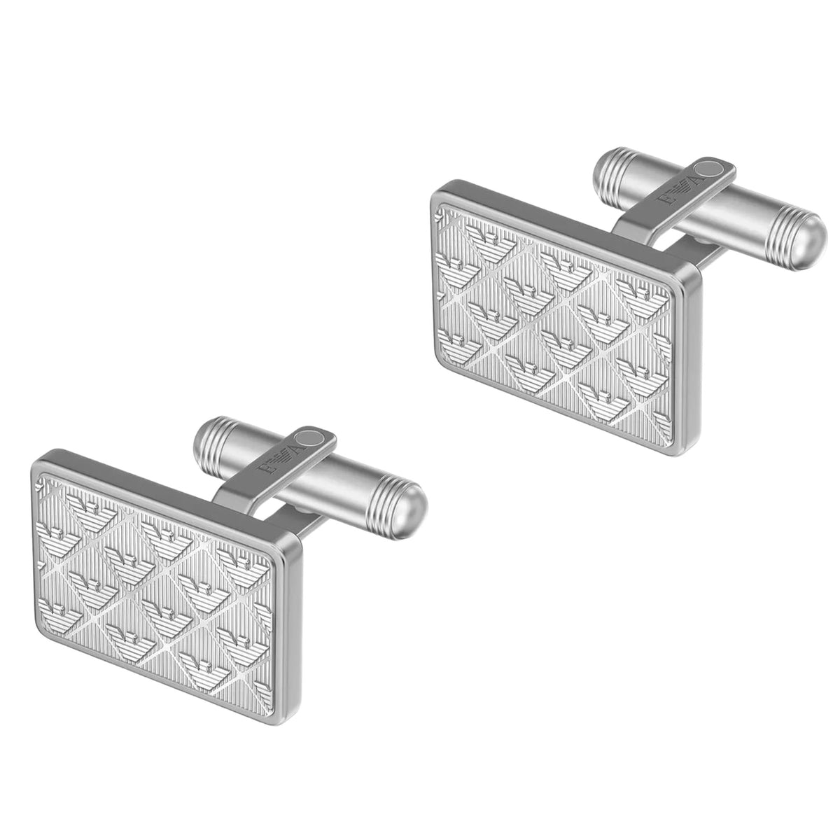 Emporio Armani Eagle Logo 19.5mm Silver Steel Mens Cufflinks EGS3360040