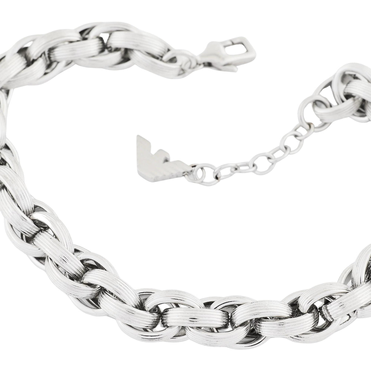 Emporio Armani Iconic Trend 210mm Silver Steel Mens Chain Bracelet EGS3377040
