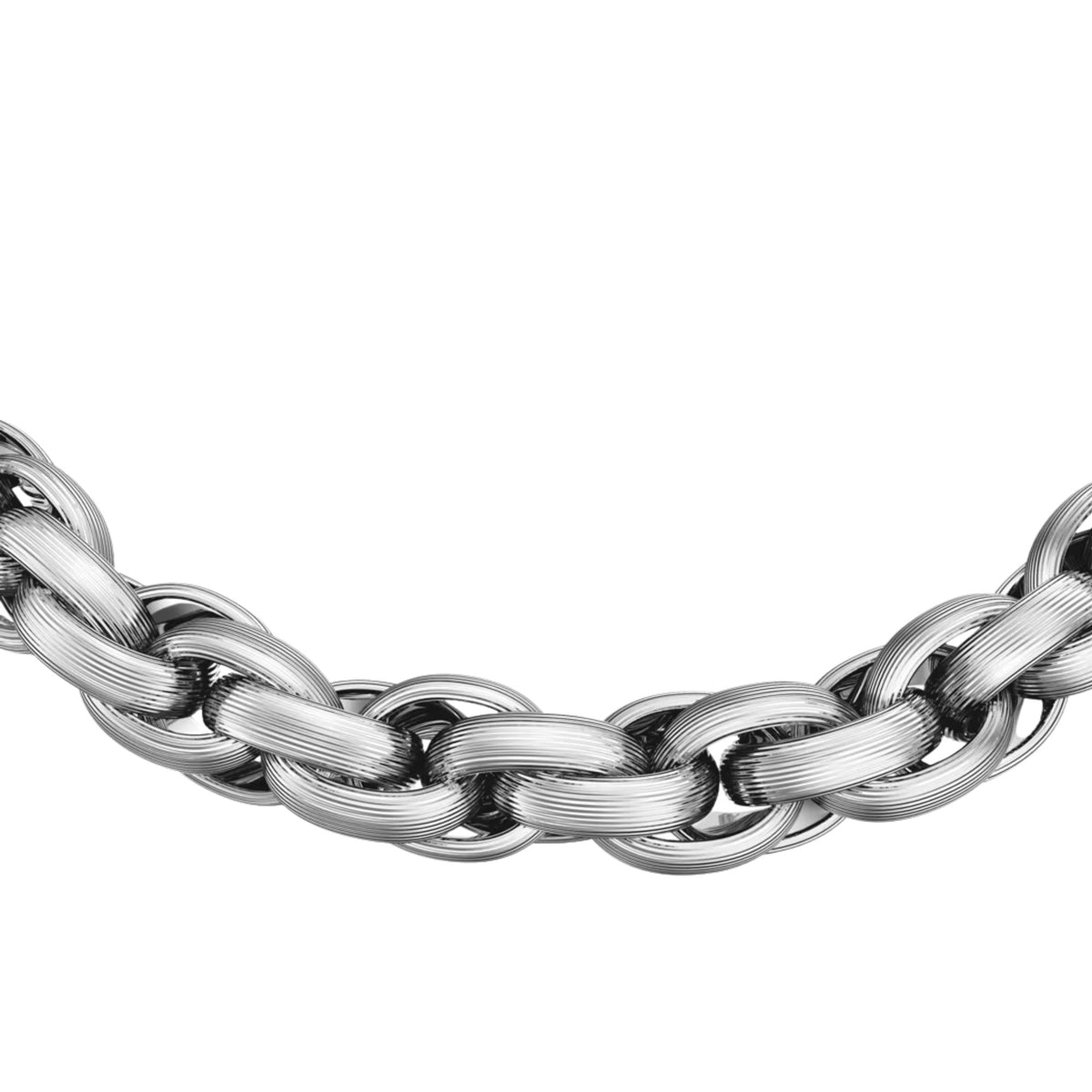 Emporio Armani Iconic Trend 210mm Silver Steel Mens Chain Bracelet EGS3377040